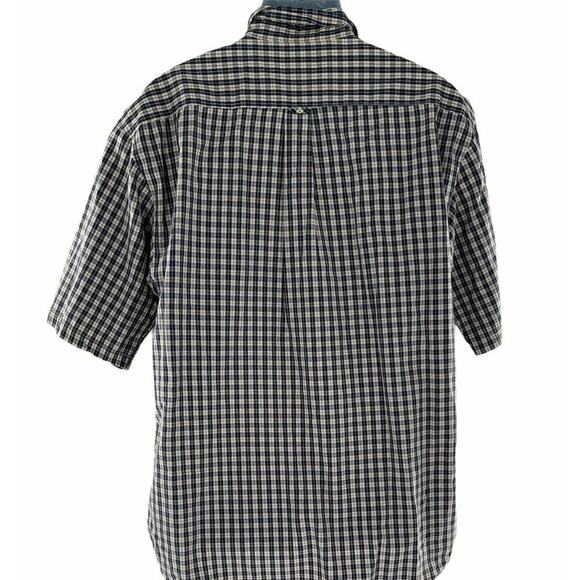 GAP Shirt Mens Size Extra Large Short Sleeves Button Down Multicolor Plaid Top - Picture 4 of 8